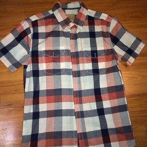 A short sleeve Roebuck and Co. shirt.